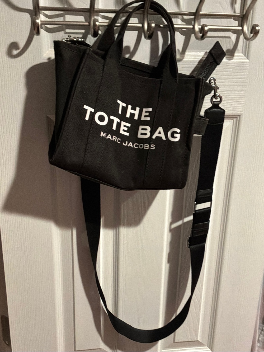 Marc Jacobs Black Mini 'The Tote Bag' Canvas Crossbody